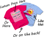 Print Full Color on 12 t-shirts
